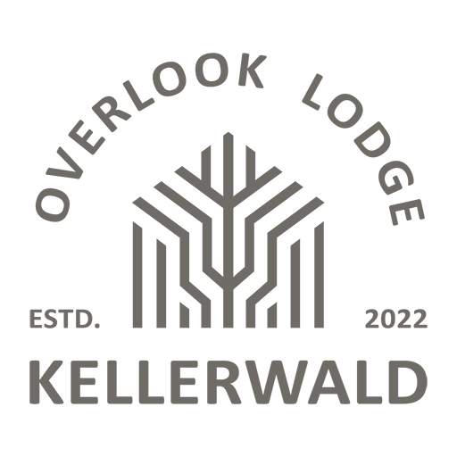 Vacation home Kellerwald Logo of the Overlook Lodge Kellerwald with graphic tree design and founding year 2022 Vacation home Edersee