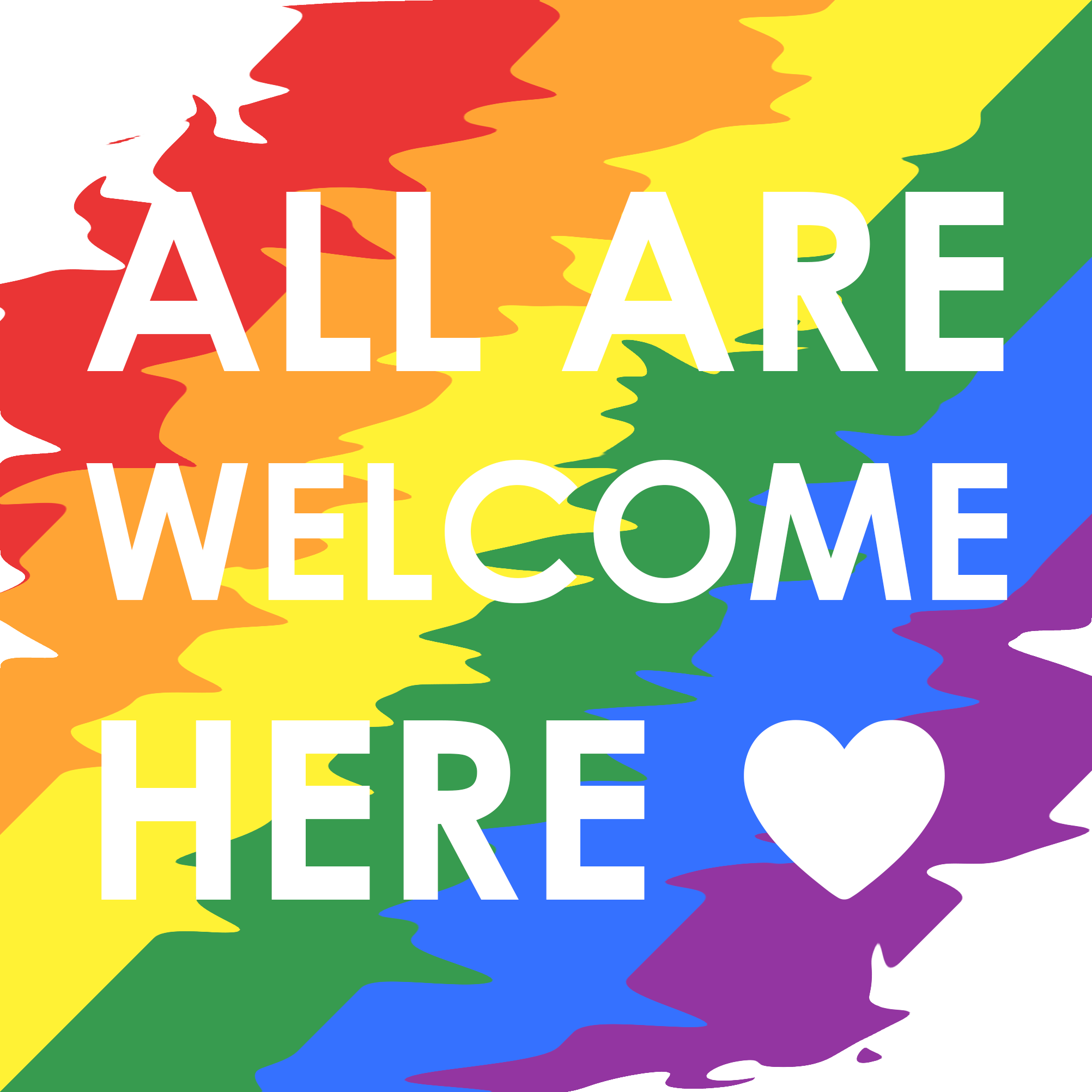 All ware welcome, Gay pride flag