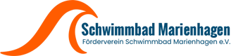 Ferienhaus Kellerwald Logo der Wasserwirtschaftsverwaltung mit orangefarbener Welle und blauer Schrift Ferienhaus Edersee, Schwimmbad Marienhagen
