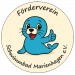Ferienhaus Kellerwald Blaues Maskottchen mit Daumen hoch, Fördersymbol für Schwimmbad Marienhagen Ferienhaus Edersee, Schwimmbad Marienhagen