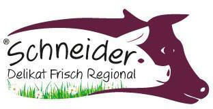 Schneider Delikat Frisch Regional Logo mit Tierillustration und grüner Wiesenlinie , Ferienhaus Edersee, Ferienhaus Kellerwald