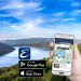 Hand houdt smartphone vast met natuuropname bij een meer met bergen op de achtergrond, vakantiehuis Edersee, vakantiehuis Kellerwald