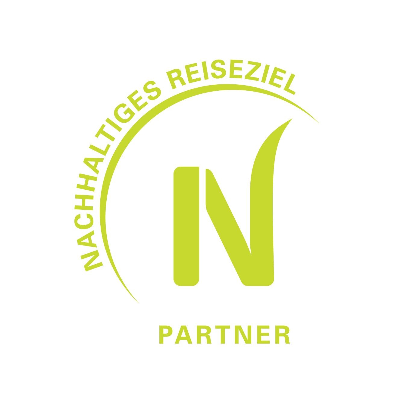 Logo with lettering 'Sustainable Destination Partner' in green , Vacation Home Lake Edersee, Vacation Home Kellerwald