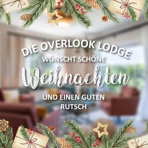 Kerstkaart met decoratie en feestdagwensen, vakantiehuis Edersee, vakantiehuis Kellerwald
