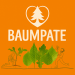 Poster with tree sponsor motifs on an orange background, vacation home Edersee, vacation home Kellerwald