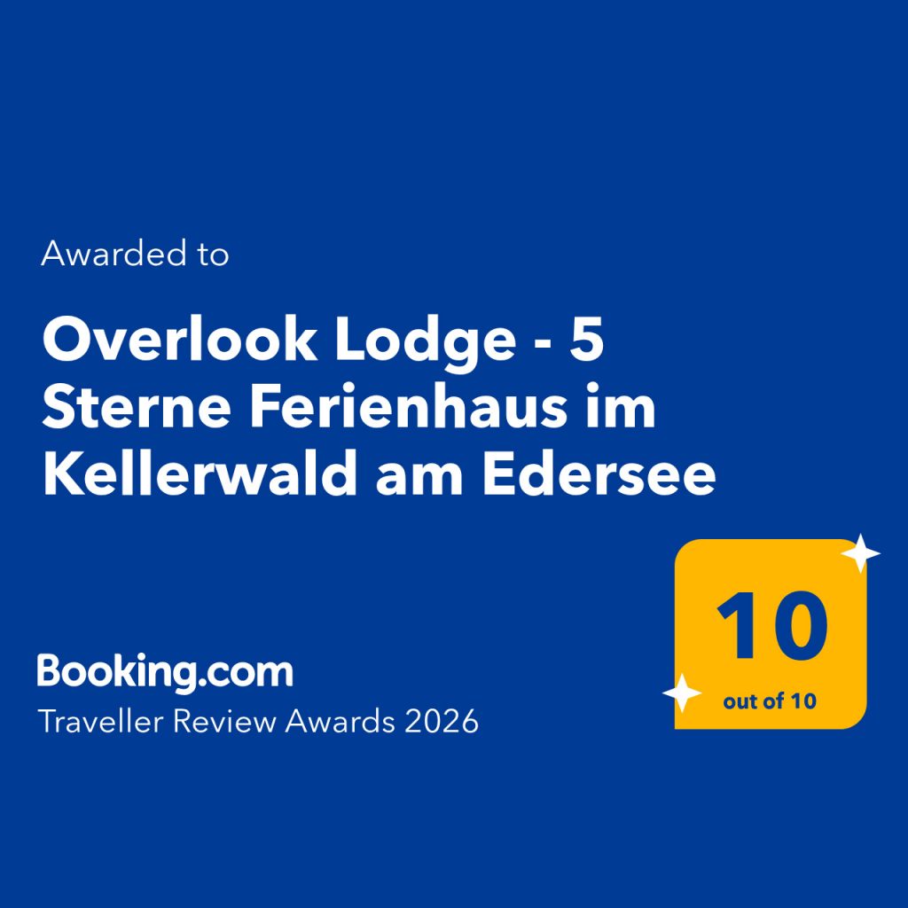 Auszeichnung für Overlook Lodge im Kellerwald am Edersee , Ferienhaus Edersee, Ferienhaus Kellerwald