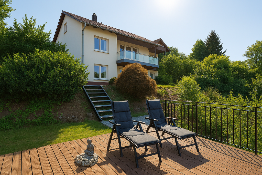 Modern house with garden and terrace, Lake Edersee vacation home, Kellerwald vacation home