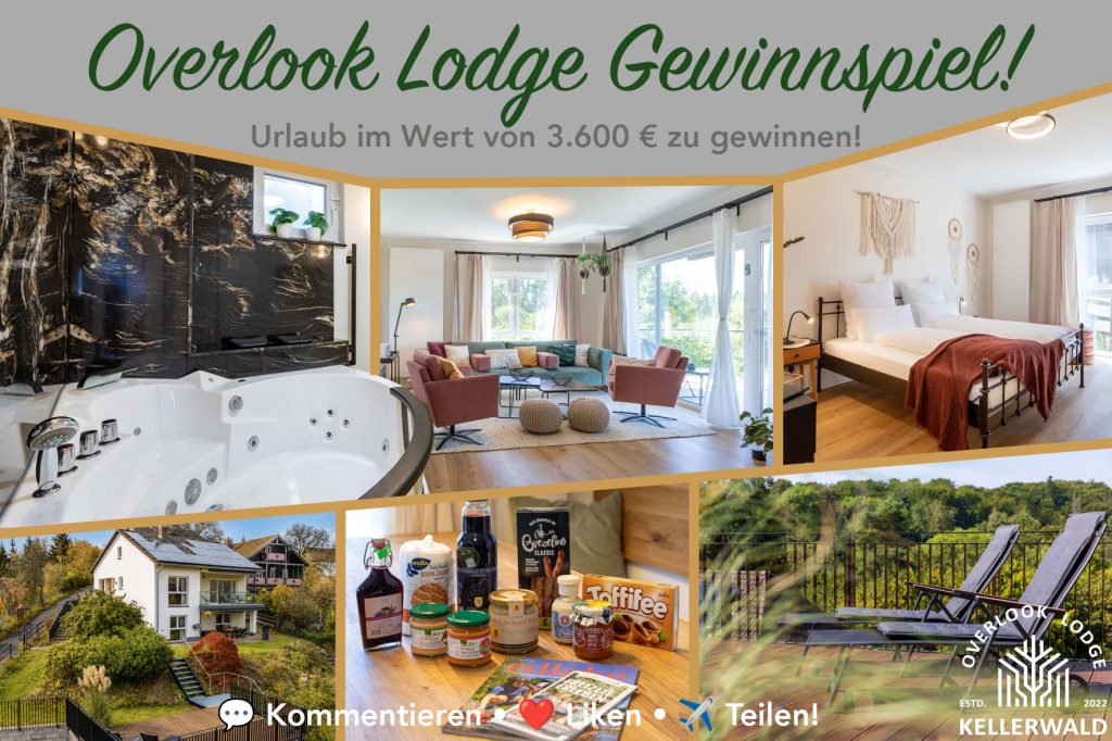 Overlook Lodge Gewinnspiel für einen Urlaub im Wert von 3.600 € , Ferienhaus Edersee, Ferienhaus Kellerwald